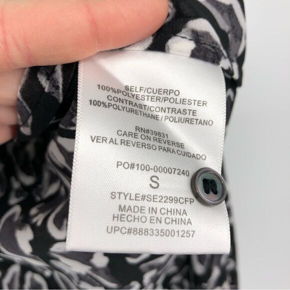 SAM EDELMAN Womens Abstract Slouchy Going Gray-zy Blouse Size Small - Picture 7 of 9